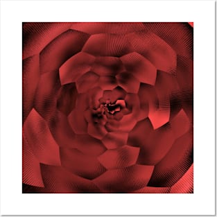 Goth Romantic Rose Geometric Posters and Art